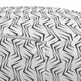thumbnail image 2 of Abstract Pouf Cover with Zipper, Modern Monochrome Vertical Angled Stripes Zigzag Lines on Plain Backdrop, Soft Decorative Fabric Unstuffed Case, 30" W X 17.3" L, Coconut and Grey, by Ambesonne, 2 of 3