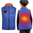 thumbnail image 5 of Gamivast Youth Heated Vest Kids Boys Christmas Printed Zip up Stand Collar Puffer Jackets Multiple Heating Zones and 5-Levels Holiday Rechargeable Quilted Sleeveless Coats Pockets no Power Bank, 5 of 5