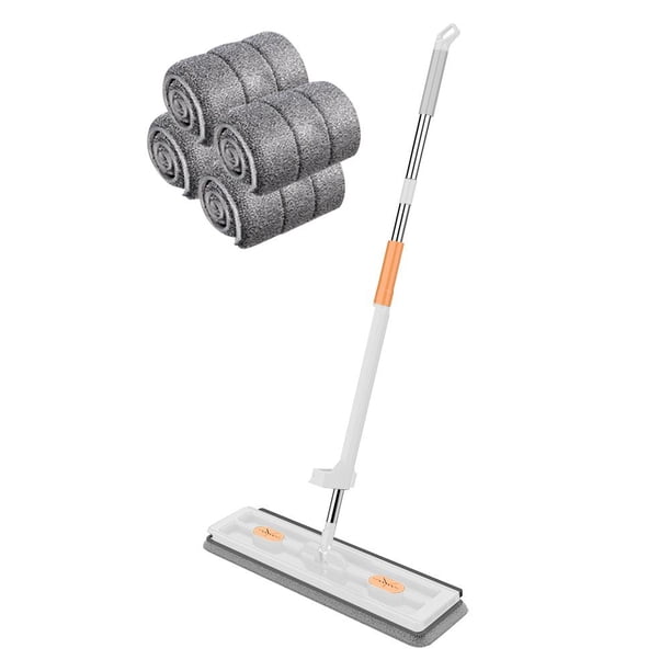 Likrtyny Fregona Limpieza 360 Fregona Microfibra Giratoria Herramientas Limpieza para El (blanco Con Trapo 4 Piezas)