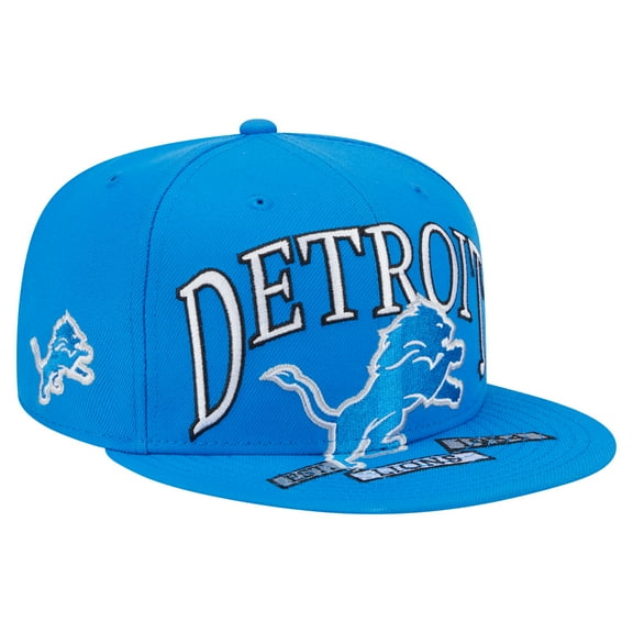 Men's New Era Blue Detroit Lions  Oversized 59FIFTY Fitted Hat