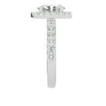 thumbnail image 4 of Unique Moments Lab Grown 2.50 ct Diamond Engagement Ring Oval Halo Solitaire 14K White Gold, 4 of 6