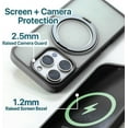thumbnail image 5 of BLACK+DECKER 360°Spin Magnetic Stand for iPhone 16 Pro Max Case, Compatible with MagSafe Protective Stylish for iPhone16 ProMax Case, Ostand Kickstand Rotatable, Lanyard, Extra Buttons, Black, 5 of 10