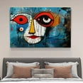 thumbnail image 4 of Abstract Portrait Features Exaggerated Facial Features Poster Decorative Painting Canvas Wall Art Living Room Posters Bedroom Painting,Frame-style,28×41inch (70×105cm), 4 of 8