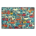 thumbnail image 2 of Busy City Traffic Scene Soft Polyester Area Rug 31''x20'', Non Slip, Memory Foam, Water Absorbent, 2 of 7