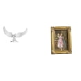 thumbnail image 1 of Escultura de ángel, estatua de ángel, estatuilla de resina, marco de fotos, soporte para colgar tarjetas, exhibición, artesanía de resina ornamental,, 1 of 8