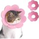 thumbnail image 1 of Collar ajustable antimordeduras con forma de girasol para curar heridas después de una cirugía para gatitos (rosa), 1 of 5