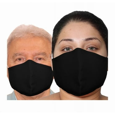 Reusable Fully Lined Cotton Black Face Mask 168M2181