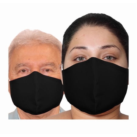 Reusable Fully Lined Cotton Black Face Mask 168M2181