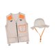 thumbnail image 2 of Chaleco explorador para niños, regalo de cumpleaños, equipo de camping, disfraz educativo para acampar, chaleco cargo para niños y niñas, sombrero Naranja, 2 of 10