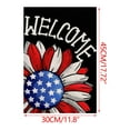 thumbnail image 2 of Harlier Welcome 4th of July Garden Flags for Outside, American Patriotic Sunflower Small Yard Flag, Independence Day, Memorial Day Decorations for Farmhouse Holiday, 12x18 Inch Double Sided, 2 of 8