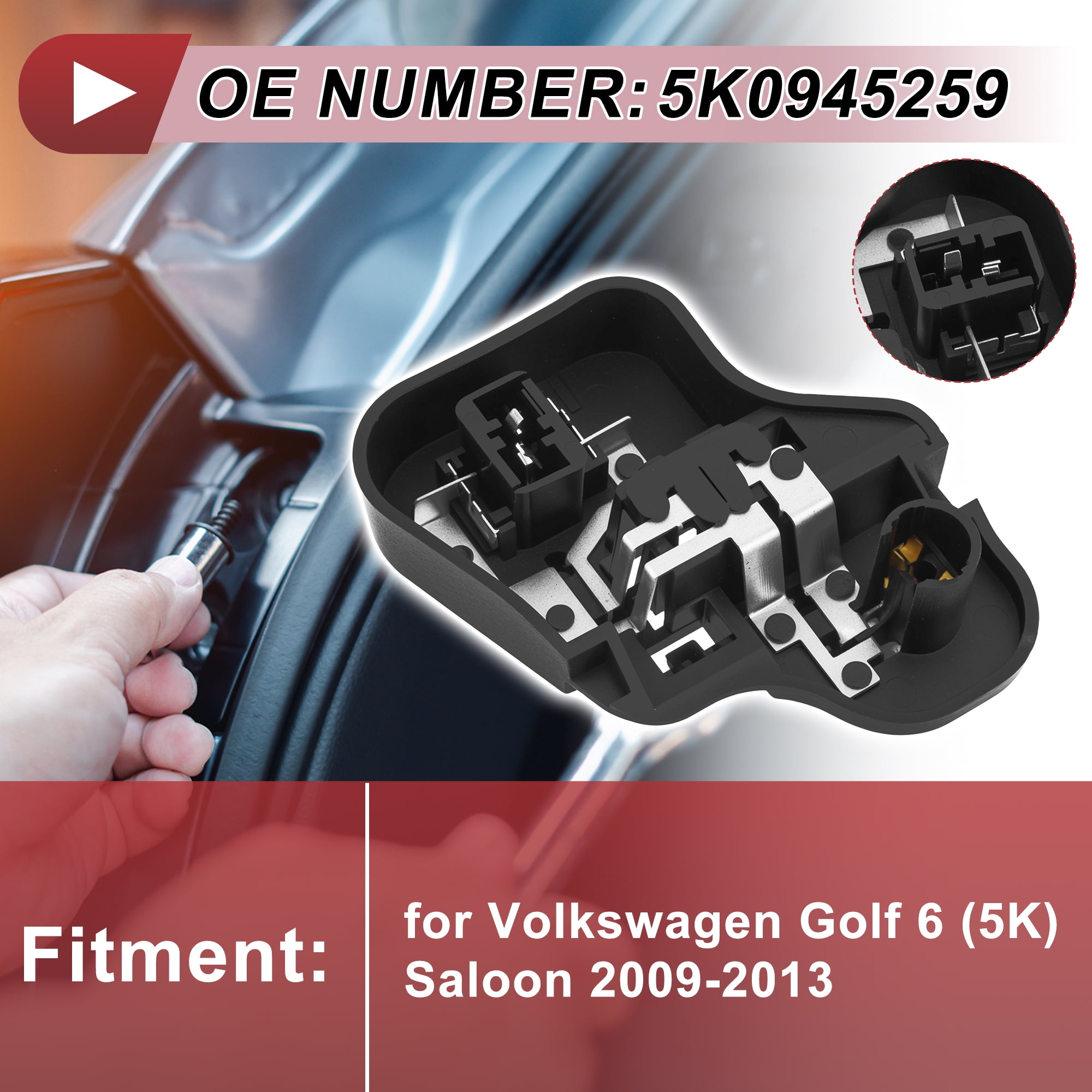 Unique Bargains Left Taillight Socket for Volkswagen Golf 6 (5K) 2009-2013