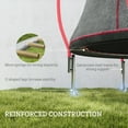 thumbnail image 4 of Soozier 10ft Outdoor Trampoline with Net Enclosure, Curved Poles and Safety Spring Cover,  Red, 4 of 10