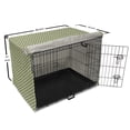 thumbnail image 6 of Abstract Dog Crate Cover, Pattern of Symmetric Mini Rectangles Connected with Streaks, Easy to Use Pet Kennel Cover Small Dogs Puppies Kittens, 7 Sizes, Lime Green Taupe Grey, by Ambesonne, 6 of 6