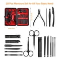 thumbnail image 6 of Hent 18-Piece Manicure & Pedicure Kit, Stainless Steel Nail Grooming Set with Portable Case, Professional Nail Care Tools, 6 of 7