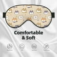 thumbnail image 3 of PAYOHTO Shiba Inu Dog Face Soft Sleep Mask Comfort Pure Silk Eye Cover for Travel Office Camping, 3 of 7