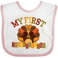 thumbnail image 3 of Inktastic First Thanksgiving Turkey Boys or Girls Baby Bib, 3 of 4