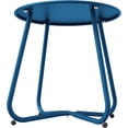 thumbnail image 4 of Decksplore Outdoor Small Side Table, 18-inch Round End Table for Indoor Use, Waterproof Round Tables for Garden, Balcony, Yard (Blue), 4 of 7