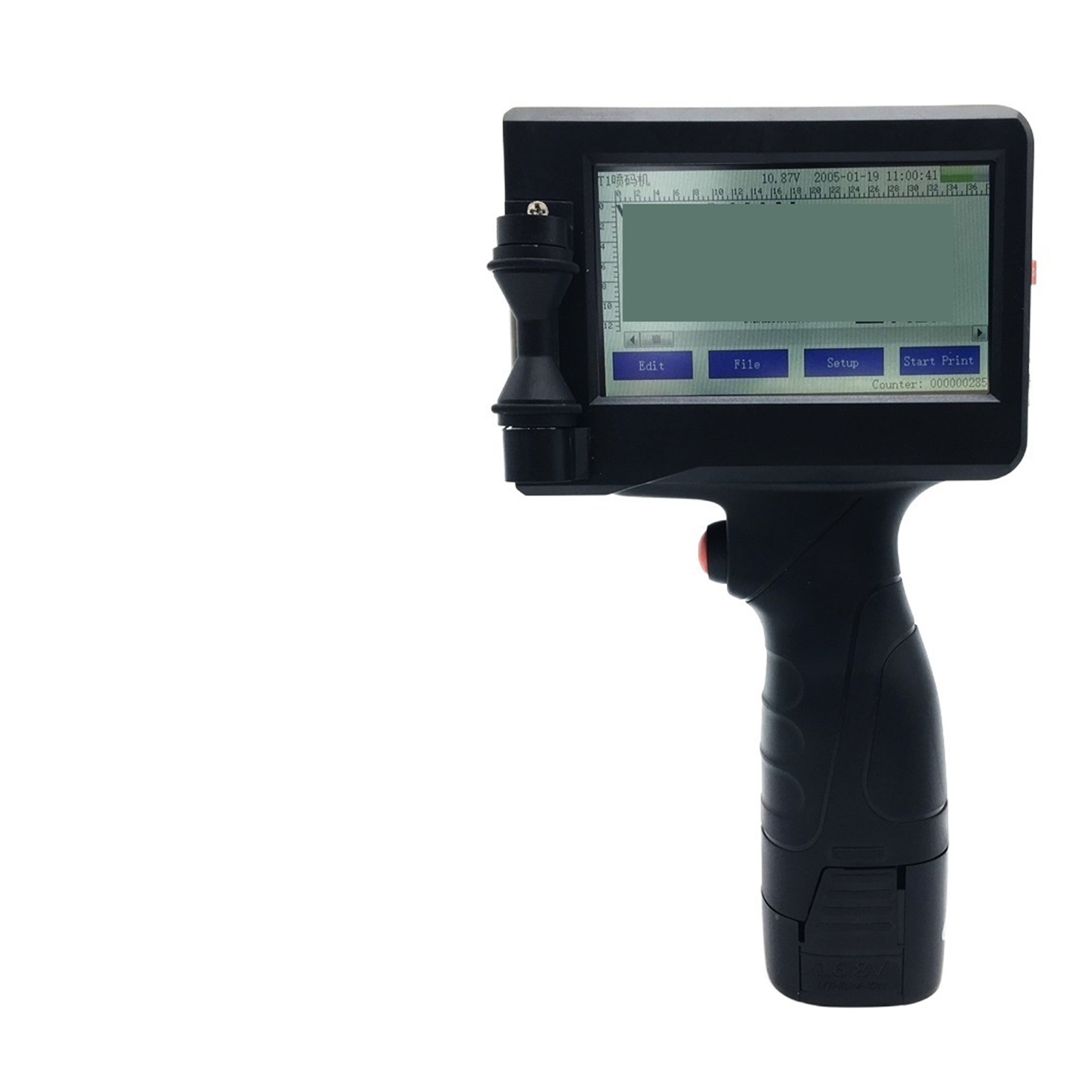 Handheld Inkjet Printer 1/2 Inch Touch Coder Label Print Machine With USB Import QR /Barcode/ Logo 12.7mm Printer ,Versatile Surface Compatibility