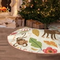 thumbnail image 5 of Fuzoiu Monkeys in the Jungle Print Christmas Tree Skirt,Xmas Christmas Decorations,Xmas Tree Mat for Farmhouse Holiday New Years Home Party Decor Tree Rugs-36", 5 of 6
