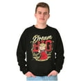 thumbnail image 4 of Dream Big The World is Yours Cartoon Men's Crewneck Sweatshirt Brisco Brands L, 4 of 6