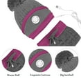 thumbnail image 4 of Dyfzdhu Women USB Heating Warm Knitting Heating Hat Scarf Suit Grey, 4 of 5