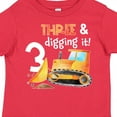 thumbnail image 4 of Inktastic Three and Digging It Bulldozer 3rd Birthday Boys or Girls Toddler T-Shirt, 4 of 5