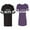 Men Black / Women Purple, variant on I Like Her Butt his Beared Matching Couple Cotton Jerseys (Men Black / Women Pink) (Men S / Women XXL)