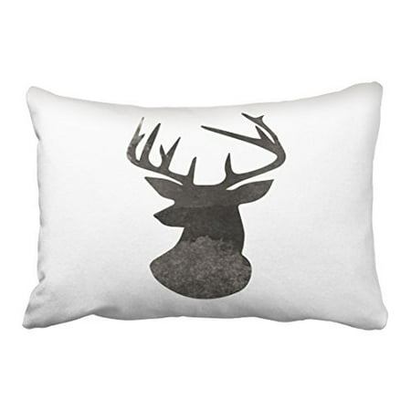 Garden Black 30' Deer WinHome Cute Vintage Deer Head Modern Ombre Watercolor Black And White Polyester 20 x 30 Inch Rectangle Throw Pillow Covers With Hidden Zipper Home Sofa Cushion Decorative Pillowcases ()