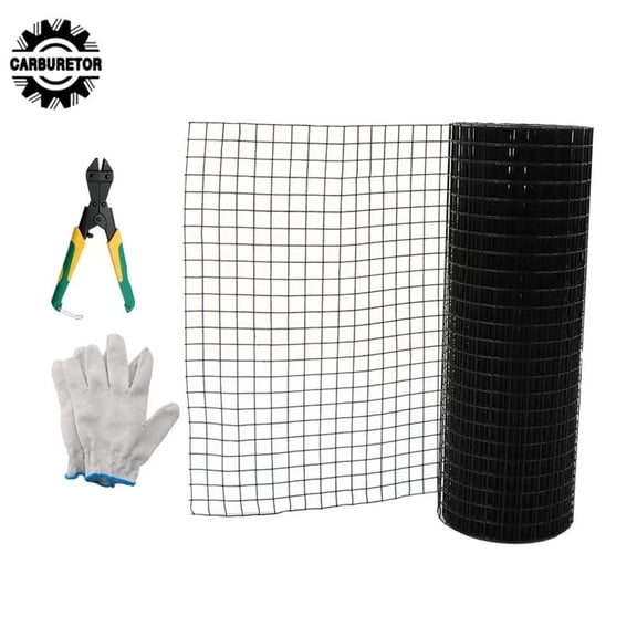24In × 50FT Vinyl Coated Welded Wire Fence 1In Hole 16 Gauge Chicken Rabbit Mesh