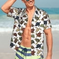 thumbnail image 4 of Uemuo Various Turtle Printed Regular Fit Short Sleeve Casual Hawaiian Shirt for Men,Aloha shirt,Tropical shirt,Floral print shirt,Vacation Beach shirt-3X-Large, 4 of 9