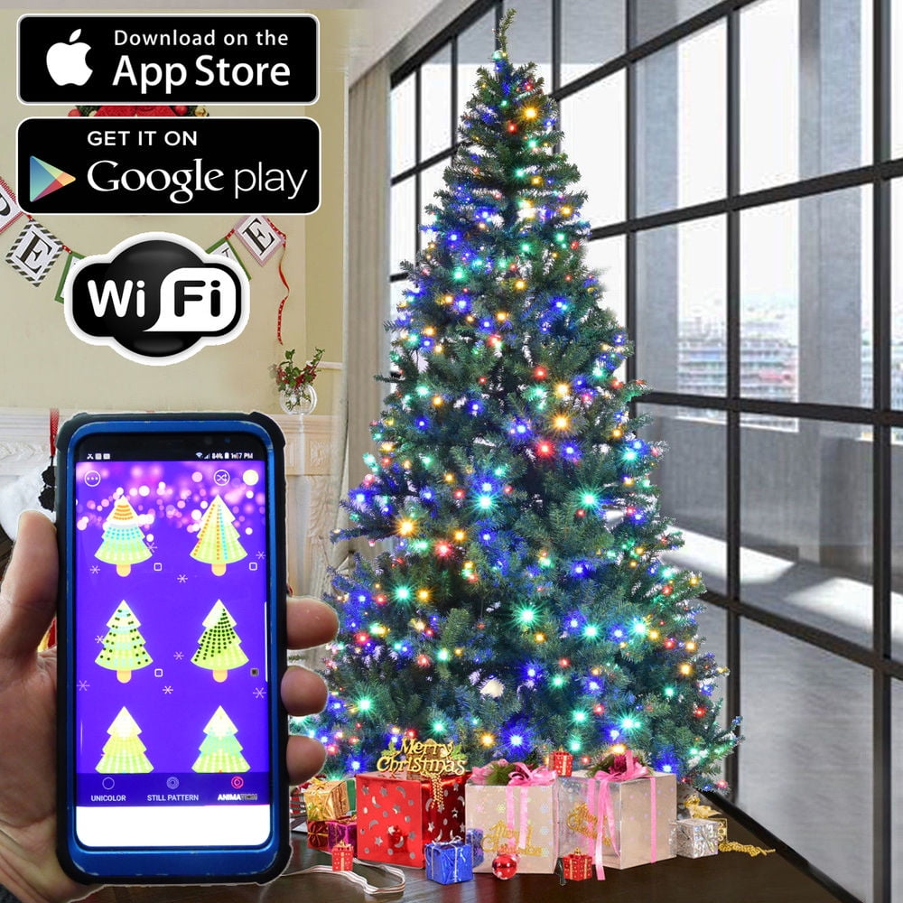 Details about   XMAS Christmas Tree Decoration  LED String Lights App Remote Control Light 