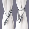thumbnail image 4 of 4 Pieces Curtain Clips Window Twist Tie Backs European Style Decorative Curtain Holders Drapery Holdbacks for Home Door Window Curtain Ties Random Modelling (Silver Grey and Gold), 4 of 7