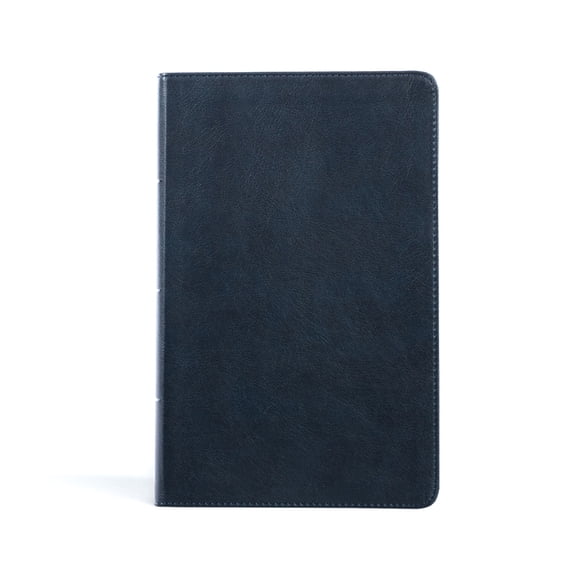 CSB Single-Column Personal Size Bible, Navy Leathertouch, (Hardcover)