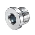 thumbnail image 1 of Uxcell 1-Pack Tapón de ajuste de tubería de cabeza hexagonal interior M20x1.5mm, tapón de socket de acero inoxidable con anillo de sellado, 1 of 6