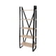 thumbnail image 2 of CASA FERRO Librero moderno de acero y superficies de MDF tipo nogal - Acero Negro, MDF color Nogal CASA FERRO Industrial, 2 of 6