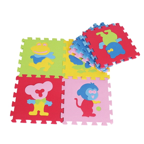 Alfombras de juego de piso de espuma suave eva entrelazadas azulejos nios guardería rompecabezas animales-a SM SunniMix Estera de juego de rompecabezas para niños