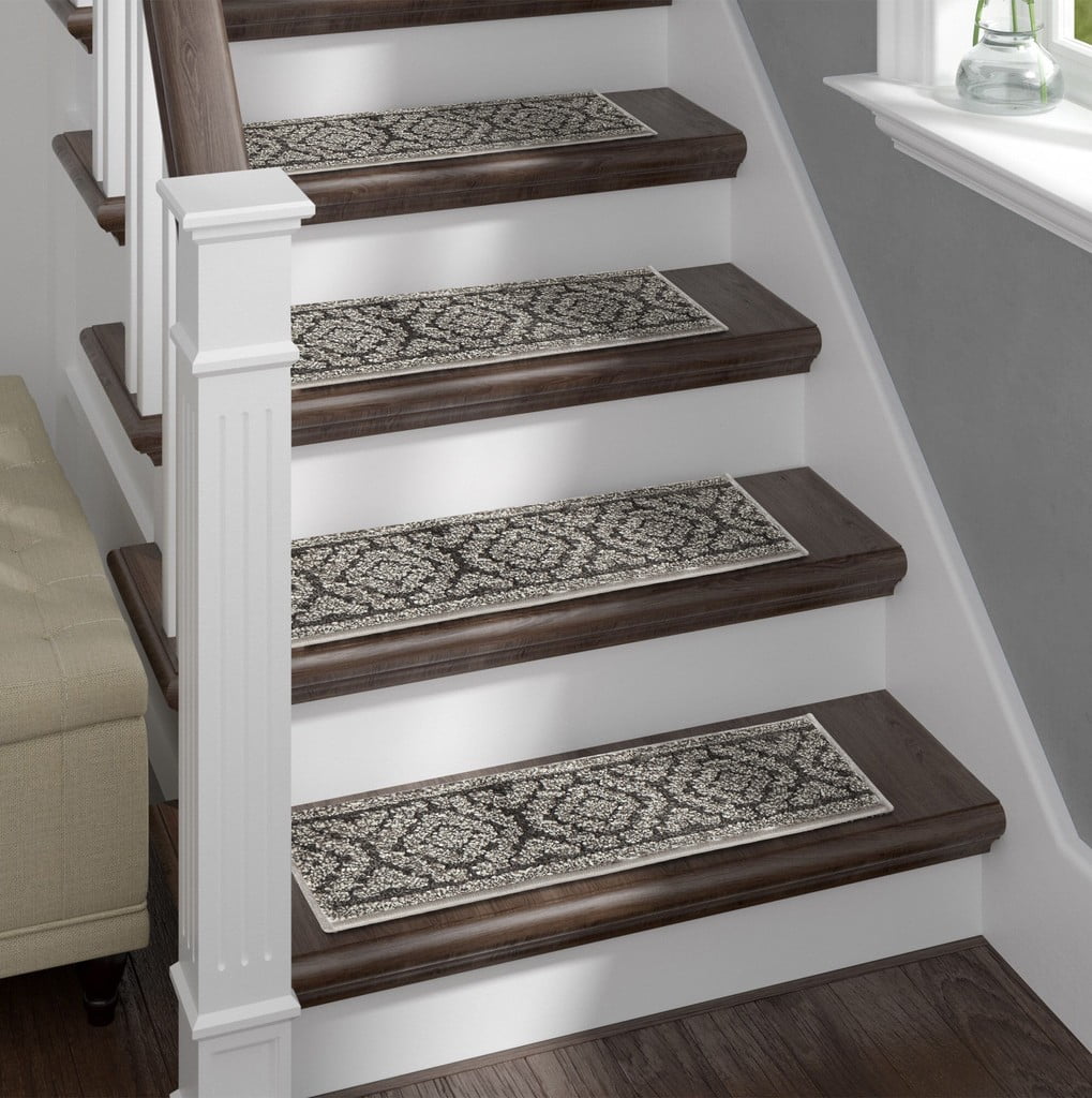 The Sofia Rugs ,Modern Carpet Stair Treads,Geometric, 13x(9"x28"), Dark