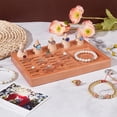 thumbnail image 4 of Wood Ring Display Wooden Finger Ring Display Tray Earring Jewelry Storage Holder Stand with 5 Pcs Cones for DIY Finger Ring Earring Jewelry Trinket Small Item 5.9×8.7×5.9"(15×22×15cm), 4 of 6