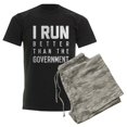 thumbnail image 6 of CafePress - I Run Better Than The Governme Men's Dark Pajamas - Men's Dark Loose Fit Cotton Pajama Set, 6 of 7