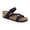 Black, variant on Women's Braided Double Buckle Sandals – Comfortable Cork Footbed Slide Sandals