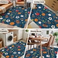 thumbnail image 5 of Navy Blue Sports Area Rugs 2.7'x5', Washable Small Throw Rugs for Kitchen Bedroom, Football Basketball Rugby Baseball Indoor Outdoor Rug Non-Slip Low Pile Carpet Runner Reversible Floor Mats, 5 of 8
