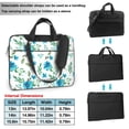 thumbnail image 6 of YFYANG 15.6 inch Universal Laptop Bag Oxford Cloth Laptop Sleeve, Multi-functional Watercolor Blue Flower Pattern Notebook Computer Messenger Bag Handbag, 6 of 8