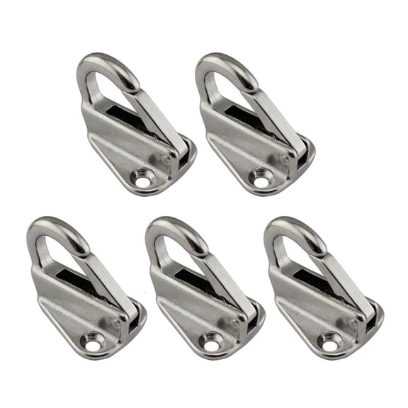 Upgraded Hook Marine Grade 316 Stainless Steel Spring Hook Boat Ship Hardware Quick Fixing 5-piece/set