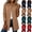 Khaki, variant on Zynoxe Women's Winter Coat Classic Turn Down Collar Button Down Coat Loose Straight Long Sleeve Overcoat Warm Wool Outerwear Fashionable Versatile Solid Color Casual Jacket for Women M