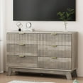 thumbnail image 2 of FANRAL 6 Drawer Dresser Fluted Dresser for Bedroom,Wooden Chest Of Drawers Modern Dresser for Closet,Gray Dresser, 2 of 6