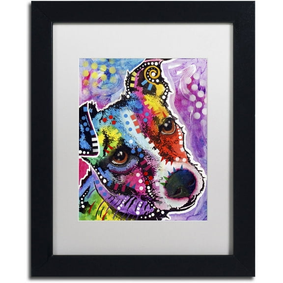 Trademark Fine Art "Dreamy Jack" Canvas Art by Dean Russo, White Matte, Black Frame