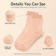 thumbnail image 6 of 10 Pairs Women's Silky Anti-Slip Cotton Sole Sheer Ankle High Tights Hosiery Socks Reinforced Toe 10 Pairs Women's Ankle High Sheer Socks, 6 of 9