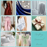 Shason Textile Special Occasion Costume Satin 2 Yards Precut Fabric, White