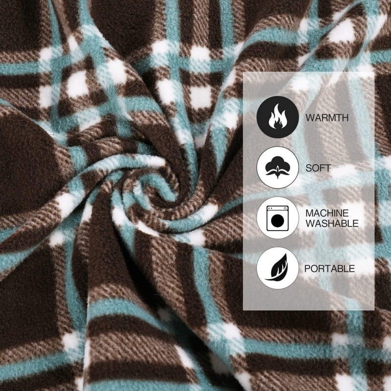 REDCAMP Fleece Sleeping Bag Liner Thicker for Adult Warm or Cold Weather,73in Long Full Sized Zipper Camping Blanket for Outdoor Indoor Used with Sack