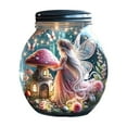 thumbnail image 2 of Hometravel Winged Mushroom Fairy Pendant, Painted Ornament for Window Display, Whimsical Hanging Decor for Room, Fantasy Theme Decorative Piece, 2 of 6